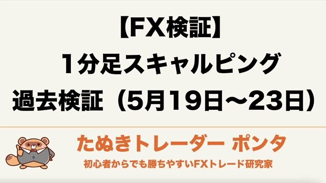 【勝率63％】1分足スキャルピング検証｜“なんとなく”を捨てたら勝率が激変！