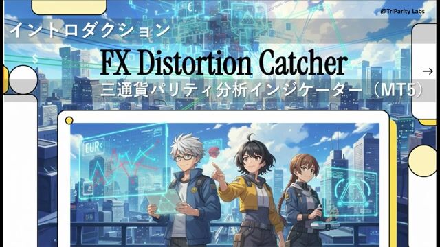 FX歪みキャッチャー三通貨パリティ分析インジケーター紹介