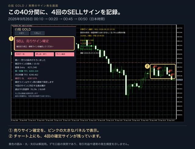 白狐GOLD｜サインと価格ラインを30秒で見る